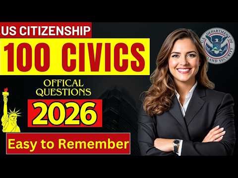 2026, RANDOM 100 civics questions and answers - U.S. citizenship interview I N400 Interview #n400