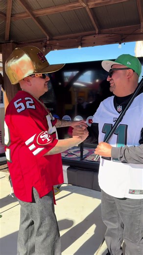 We reppin BIG for the Playoffs! @Noggin Boss #fyp #49ers #eagles | 49ers vs eagle