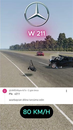 MERCEDES W211 Crash Test 💥🤯🚗 #mercedes #w211 #crashtest