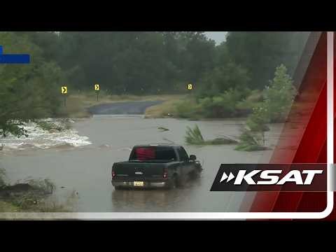 Multiple roads closed due to flooding in counties west of San Antonio