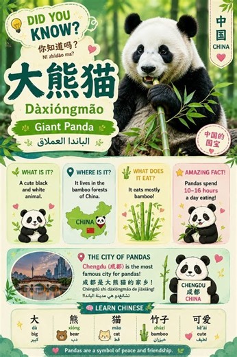 🐼 Did You Know Pandas Have Their Own City? 🇨🇳 | 大熊猫 Dàxióngmāo