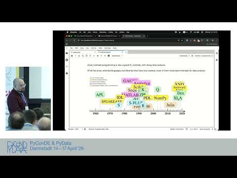 Array-Oriented Programming in Python: Libraries, Techniques, and Trade-offs [PyCon DE & PyData 2026]