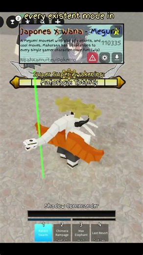 EVERY MEGUNA MODE #jjs #roblox #jjkgame #jujutsushenanigans #jjk #skillbuilding #jujutsukaisen