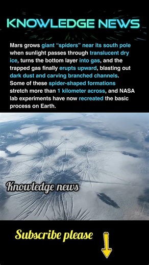 Mars Grows Giant Spider Shapes from Exploding Ice #nasa #planets #deepspace