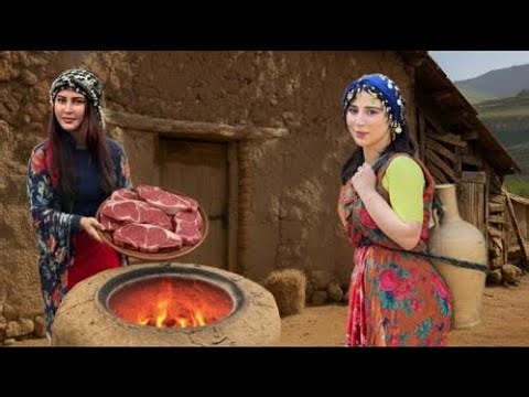 Village Life on a Stormy Day | Traditional Steak Cooking