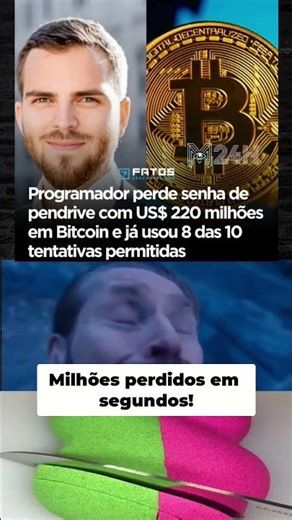 Programador perde acesso a US$ 220 milhões em Bitcoin e já usou 8 das 10 tentativas! 💸