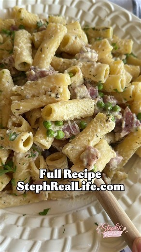 One-Pan Creamy Ham & Pea Pasta Recipe