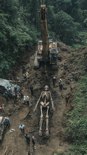 The outline looks human… but the scale is WRONG. Archaeologists Uncover Giant Skeleton Beneath Egyptian Desert Crust #archaeology #archaeologist #giant #skeleton #desert | Life's Biggest Questions