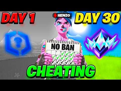 Trying Fortnite CHEATS But For 30 Days..