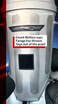 Count Binface has pledged to run against Reform UK leader Nigel Farage in Clacton. #BBCNews