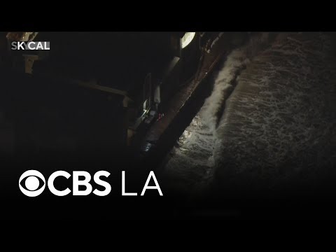 Powerful waves slam into Long Beach coast as Hurricane Rachel heads towards Southern California