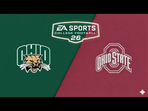 EA SPORTS College Football 26 (week three) Ohio at Ohio State simulation.