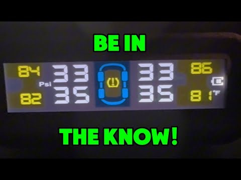 Know your pressure and temperature readings on your tires Tire Pressure Monitoring System with Solar
