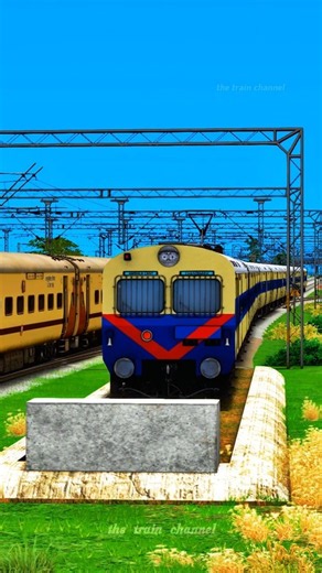 MEMU Train Takes Wrong Track and Crashes into Buffer! 😱 💥#shorts #indianrailways #train #railway