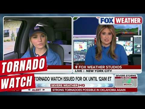 Tornado Watch issued for parts of Oklahoma as dangerous severe storms begin to ignite