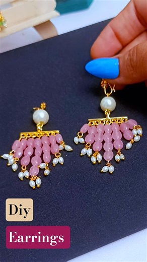 The Effortless Doll Jhumkas 🩰These Pink bead Jhumkas Dance Exactly Like a Doll💃✨#how #doll #tutorial