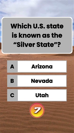 Only 1% Know 🤯 Which U.S. State Is Known as the “Silver State”? 🥈| Nevada Quiz #Nevada #SilverState