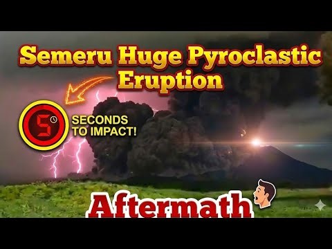 Aftermath: Semeru Volcano Pyroclastics Ash Eruption Flow, Indonesia, Indo-Pacific Ring of Fire