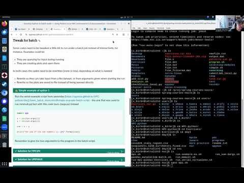 Lecture 5: More advanced batch
