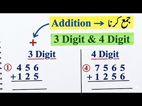 3 Digit & 4 Digit Addition || Easy Maths Practice for Beginners || Learn 3 & 4 Digit Addition (+/-)