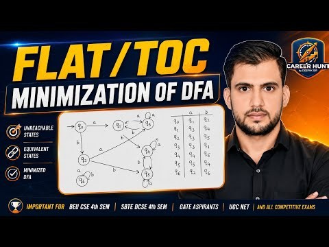 FLAT / TOC Minimization of DFA with multiple examples #dfa #flat #toc #beu #computerscience