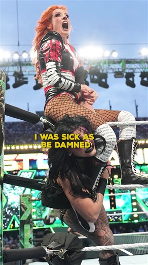 Becky Lynch was sick as a dog at WrestleMania 40 🤢 #wwe #wrestling #beckylynch