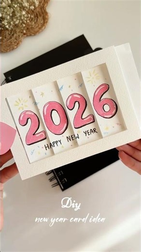 Diy New Year Card Idea #newyearcraft #trendingdiy #newyearcard #2026 #trending #shorts