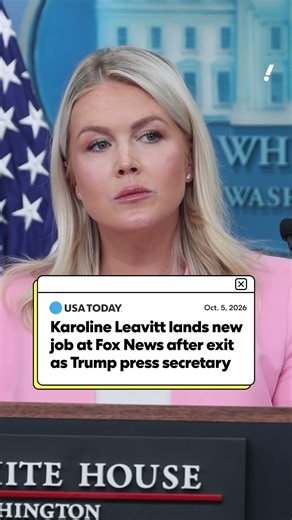 Karoline Leavitt lands new job at Fox News after exit as Trump press secretary
