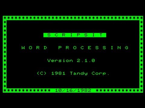 SCRIPSIT v2.1.0 [TRS-80 Model II] (1981-1982) Tandy Corp.