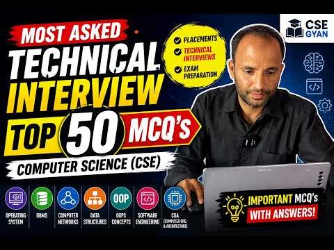 🎯 Top 50 Technical Interview Questions & MCQs for CSE Students | Placement Preparation