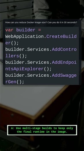 Reduce Docker Image Size | .NET Interview Question #Shorts #Csharp #Coding #Programming