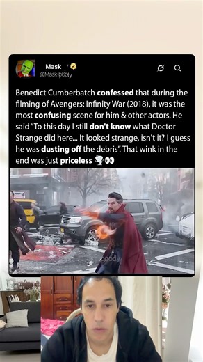 While Shooting Avengers: Infinity War (2018), Benedict Cumberbatch Didn't Get It #shorts #marvel