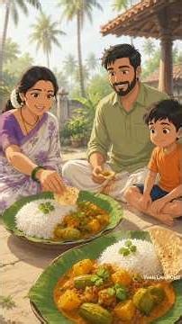 🍽️ Homemade Potal Curry Served on Traditional Sal Leaf Plates 🌿,#ghibli