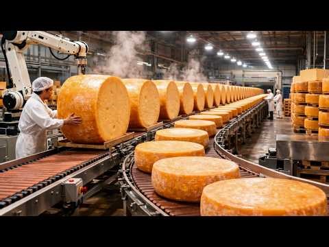 Inside a Modern Cheese Factory Fresh Milk to Aged Cheese Blocks The Entire Process