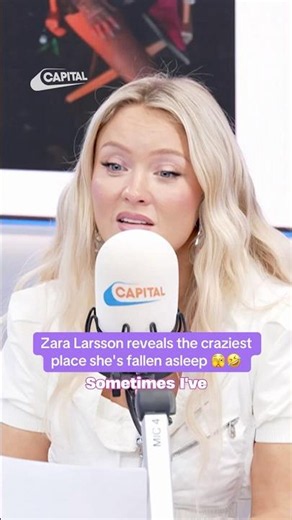 Zara Larsson reveals the craziest place she's fallen asleep… 👀😴