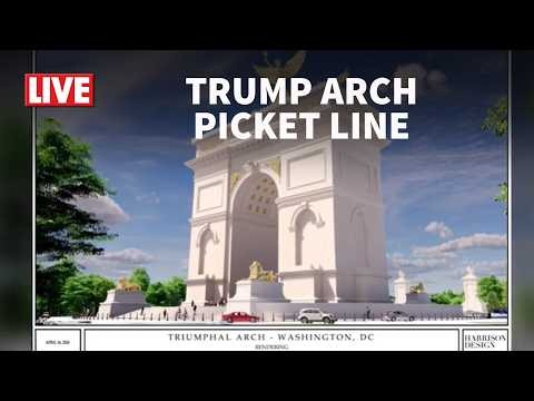LIVE: Picket line protesting Trump's proposed arch | FOX 5 DC