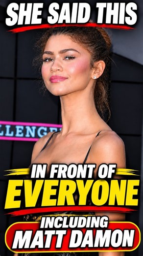 Zendaya Said This About Tom In Front Of Matt Damon And The Whole Cast 😭 #shorts#zendaya