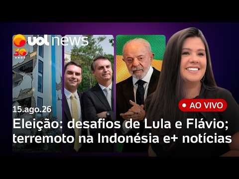 Bolsonaro pede consulta com esposa de Flávio; Lula deve destacar Janja; terremoto na Indonésia e +