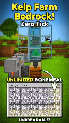 NEW 26.33 ZERO TICK Bonemeal Farm in Minecraft Bedrock!