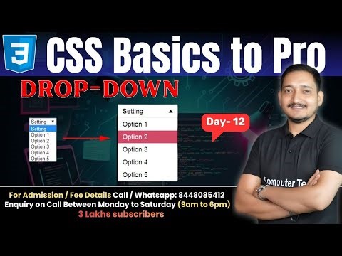 CSS Dropdown Tutorial | Create Responsive Dropdown Menu | Computer Tech Academy