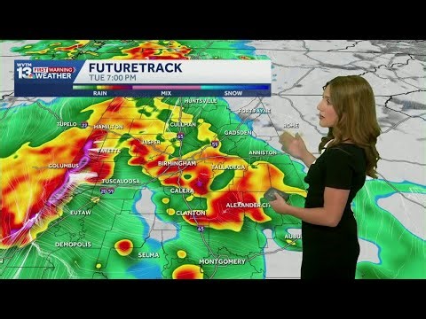 Strong to severe storms in Alabama's weather forecast through Tuesday night.