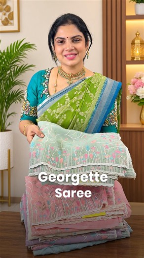 Georgette Saree | templedesigner.com