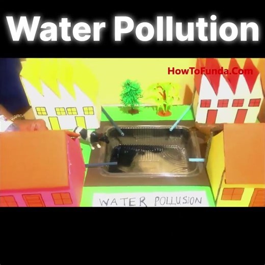 water pollution working model for science project exhibition - diy - howtofunda - shorts
