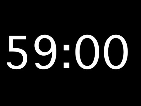 1 Hours Timer ⏳ | Minimal Countdown | No Sound |Clean Black Screen