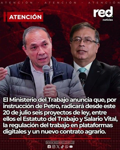 Petro mueve sus últimas fichas: Gobierno radica seis proyectos de ley este 20 de Julio