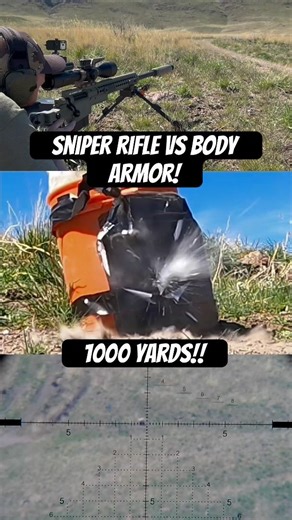Sniper Rifle VS Body Armor- 1000 Yards!