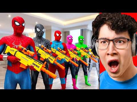 Reacting to SPIDER-MAN NERF WAR in Real Life!