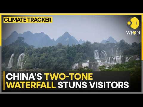 China’s Two-Tone Waterfall Stuns Visitors; Watch The Rare Yellow River Phenomenon | WION