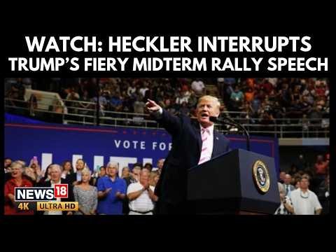 Trump Heckled At Midterm Rally | ‘Impeachment’ Warning | Protestor Interrupts Speech | News- N18G