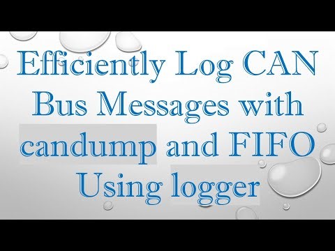 Efficiently Log CAN Bus Messages with candump and FIFO Using logger